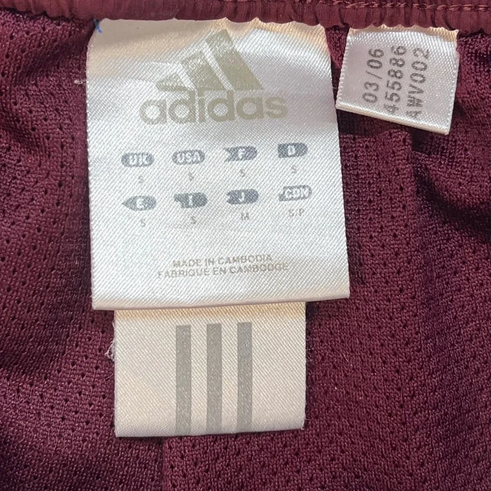VTG Adidas Mens Burgundy‎ Track Pants Athletic Joggers Casual Style Small Y2K
